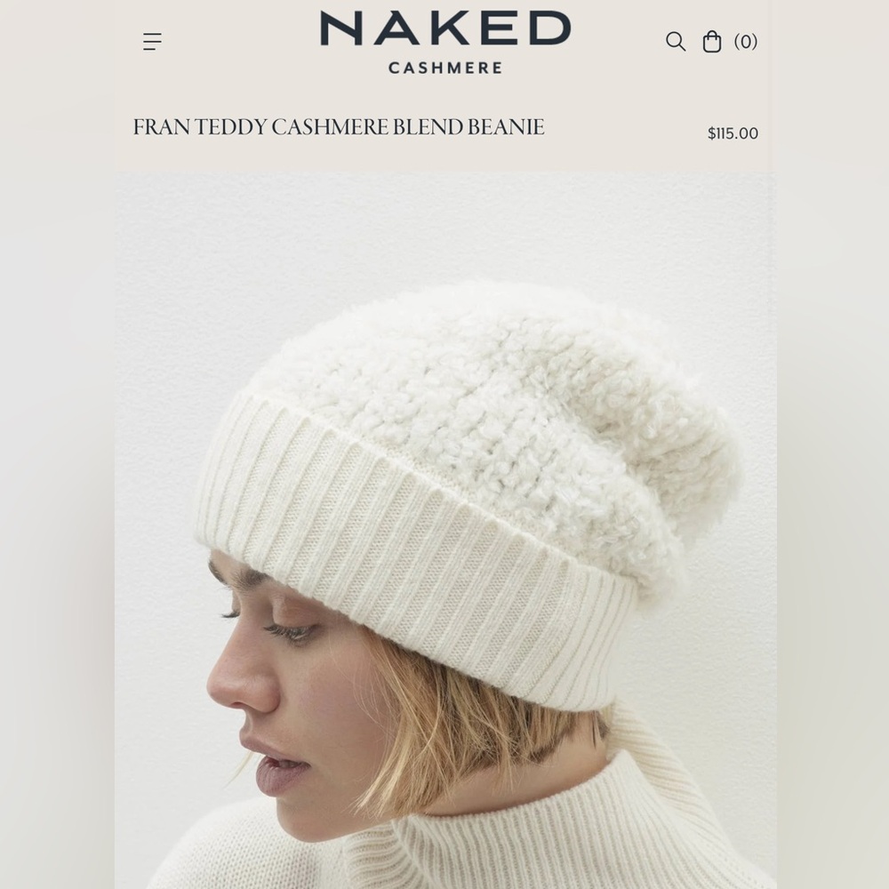 Naked Cashmere FRAN TEDDY CASHMERE BLEND BEANIE